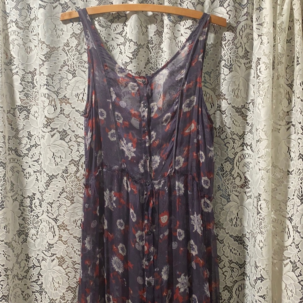 FREE PEOPLE INTIMATELY BLUE FLORAL DRESS SZ SMALL